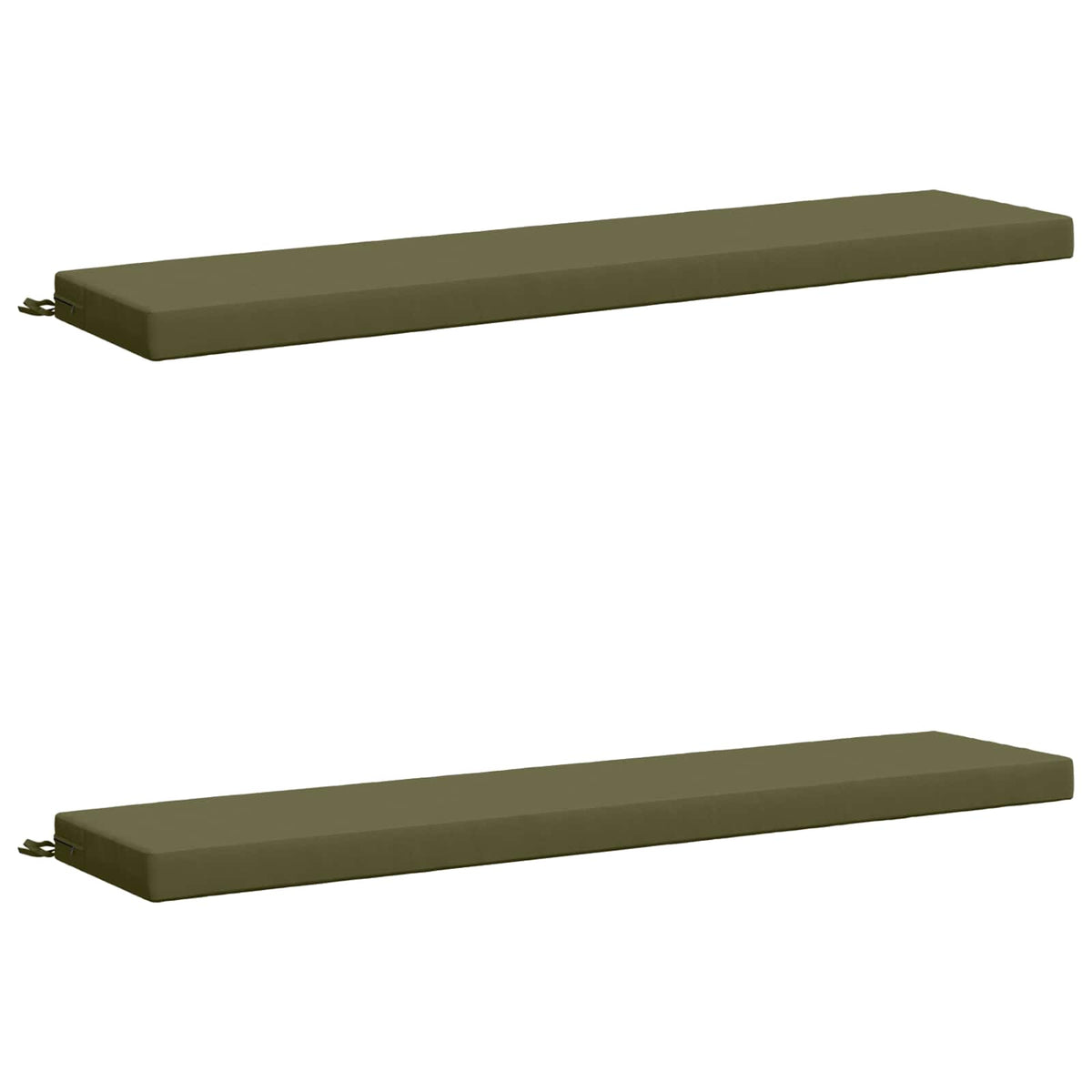 vidaXL 2-Piece Bench Cushions SOEST 2 pcs 100% Polyester Olive Green