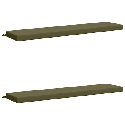 vidaXL 2-Piece Bench Cushions SOEST 2 pcs 100% Polyester Olive Green