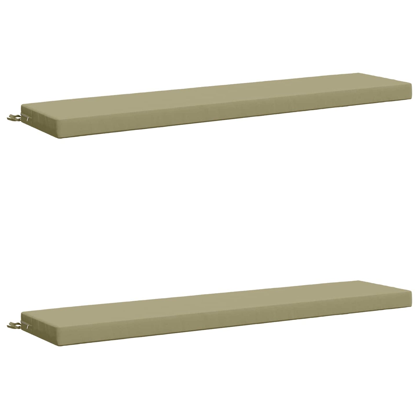 vidaXL 2-Piece Bench Cushions SOEST 2 pcs 100% Polyester Light Green