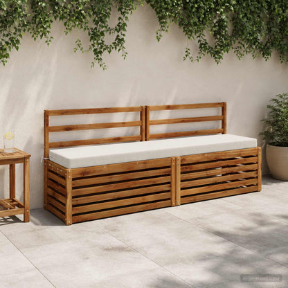 vidaXL 2-Piece Bench Cushions SOEST 2 pcs 100% Polyester White