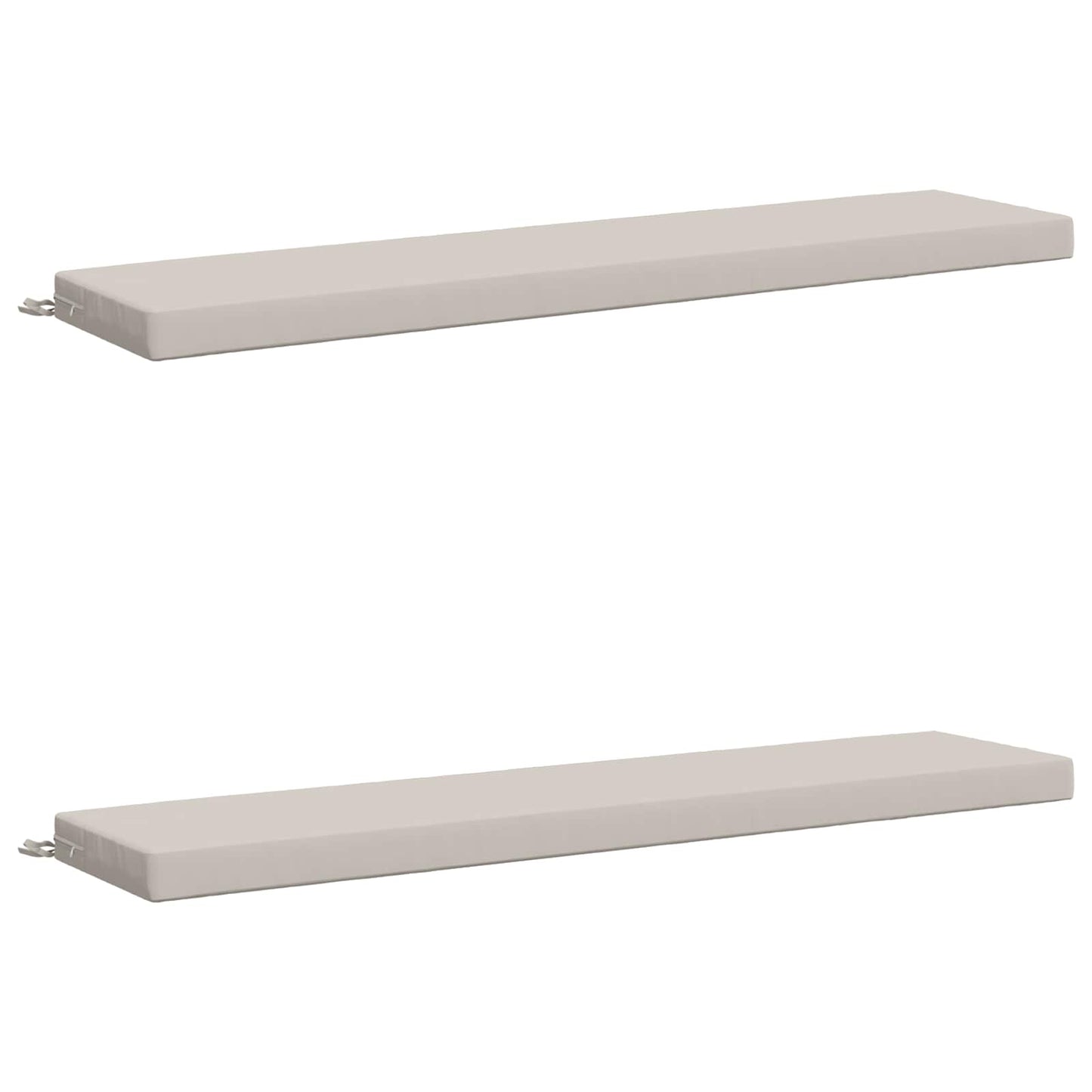 vidaXL 2-Piece Bench Cushions SOEST 2 pcs 100% Polyester White