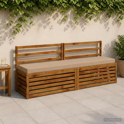 vidaXL 2-Piece Bench Cushions SOEST 2 pcs 100% Polyester Sand