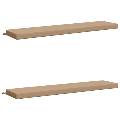 vidaXL 2-Piece Bench Cushions SOEST 2 pcs 100% Polyester Sand