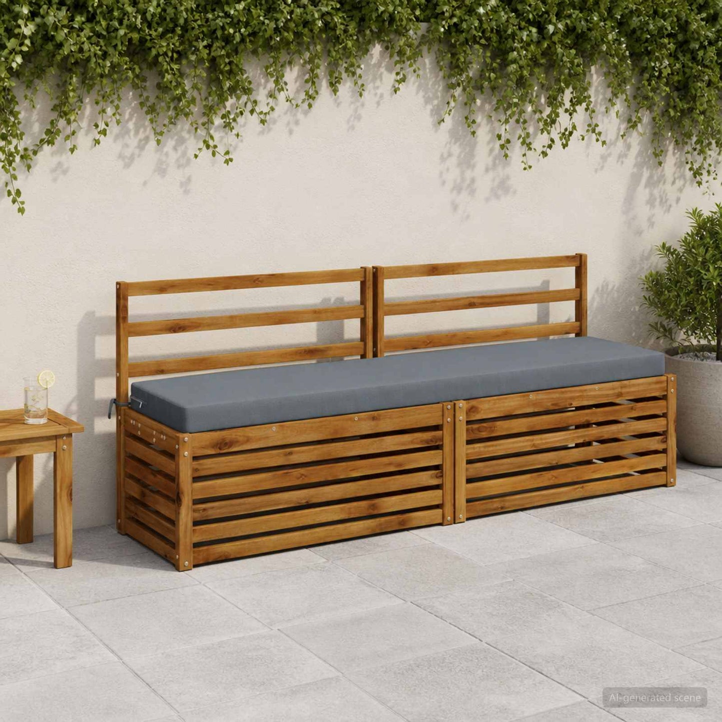vidaXL 2-Piece Bench Cushions SOEST 2 pcs 100% Polyester Blue