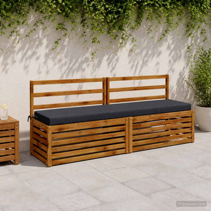 vidaXL Bench Cushion SOEST 100% Polyester Dark Blue 180 x 40 x 8 cm