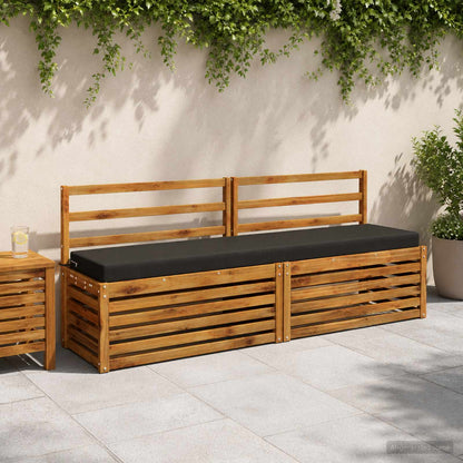 vidaXL 2-Piece Bench Cushions SOEST 2 pcs 100% Polyester Black