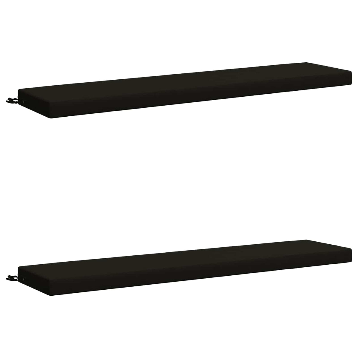 vidaXL 2-Piece Bench Cushions SOEST 2 pcs 100% Polyester Black