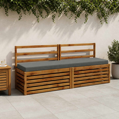 vidaXL Bench Cushion SOEST 100% Polyester Grey 170 x 40 x 8 cm