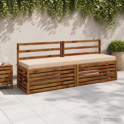vidaXL 2-Piece Bench Cushions SOEST 2 pcs 100% Polyester Cream