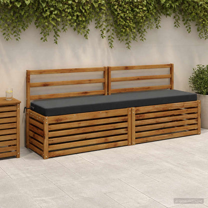 vidaXL Bench Cushion SOEST 100% Polyester Anthracite 180 x 40 x 8 cm