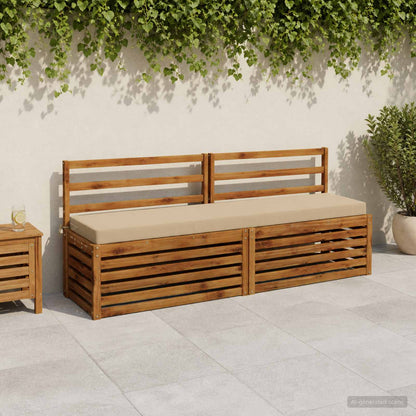 vidaXL Bench Cushion SOEST 100% Polyester Beige 180 x 40 x 8 cm