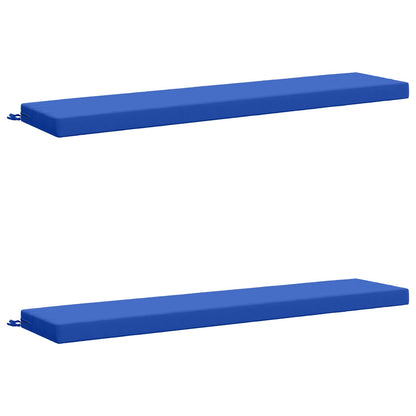 vidaXL 2-Piece Bench Cushions SOEST 2 pcs 100% Polyester Royal Blue