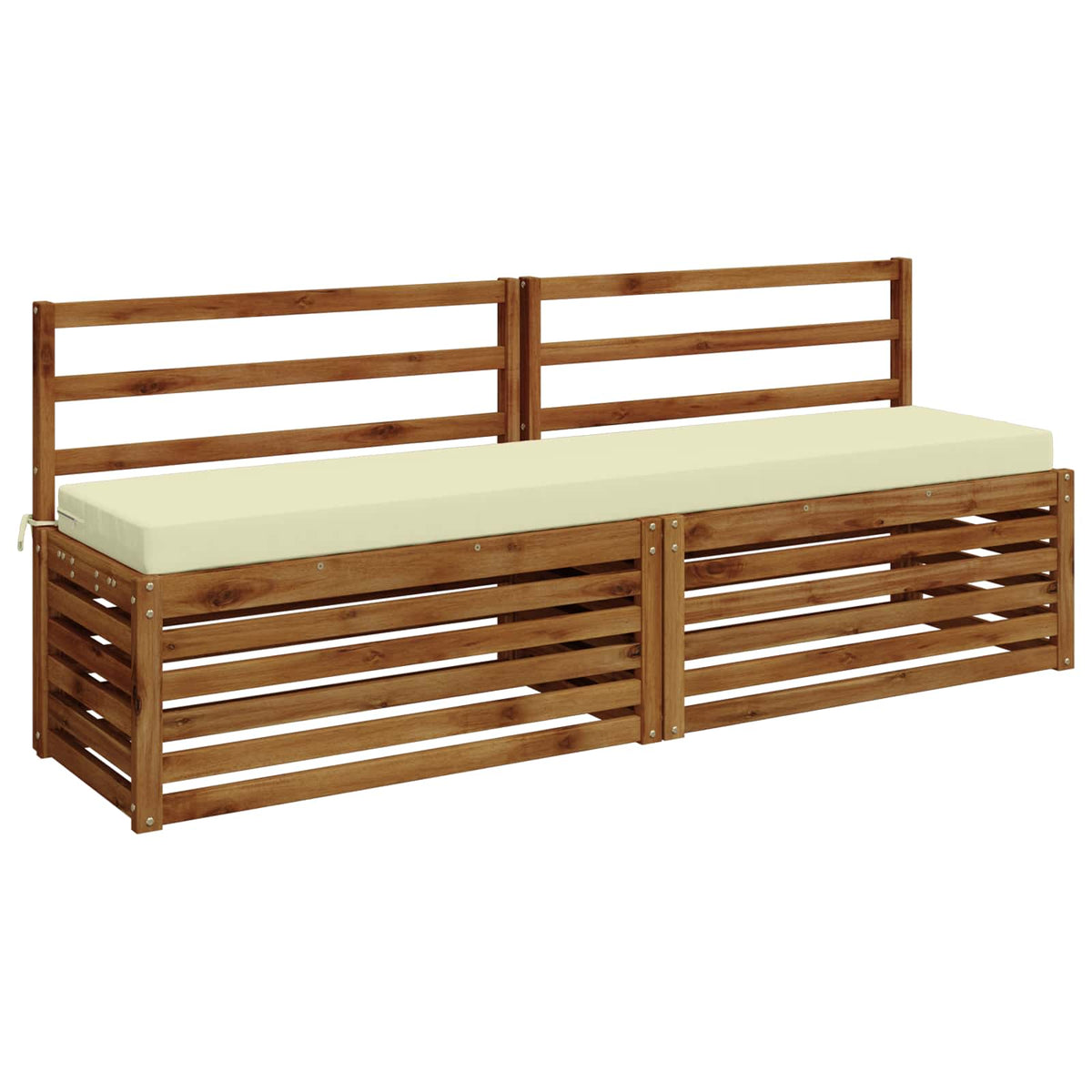 vidaXL 2-Piece Bench Cushions SOEST 2 pcs 100% Polyester Cream