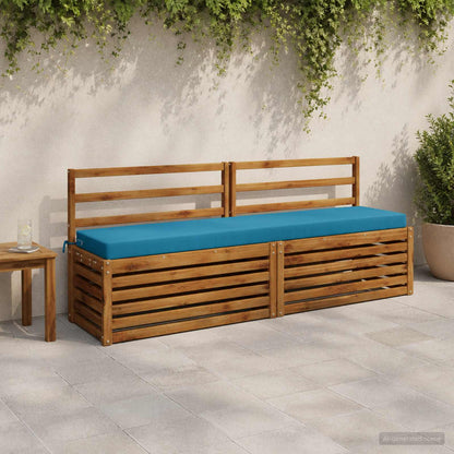 vidaXL Bench Cushion SOEST 100% Polyester Light Blue 170 x 40 x 8 cm