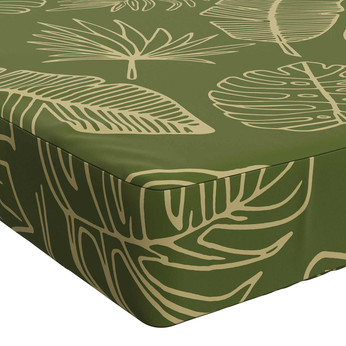 vidaXL Bench Cushion SOEST 100% Polyester Leaf Design 170 x 40 x 8 cm