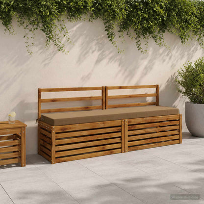 vidaXL 2-Piece Bench Cushions SOEST 2 pcs 100% Polyester Taupe