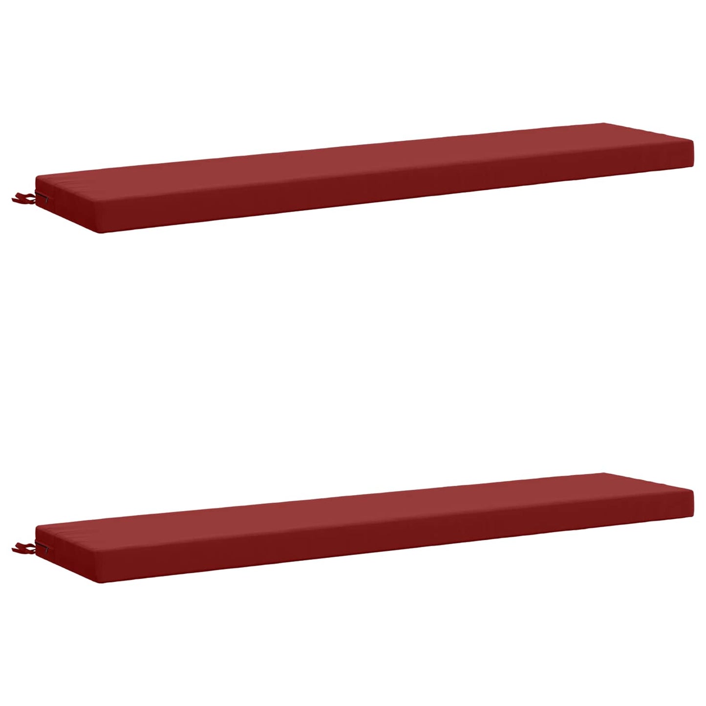 vidaXL 2-Piece Bench Cushions SOEST 2 pcs 100% Polyester Wine Red