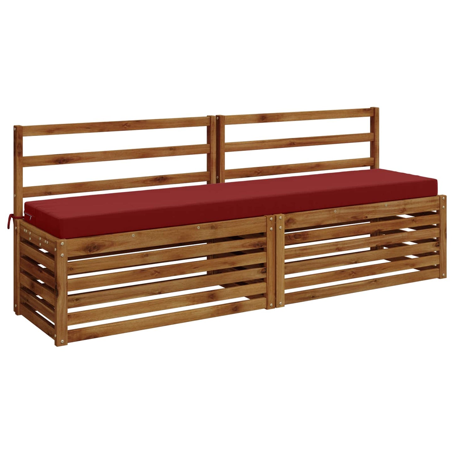 vidaXL 2-Piece Bench Cushions SOEST 2 pcs 100% Polyester Wine Red