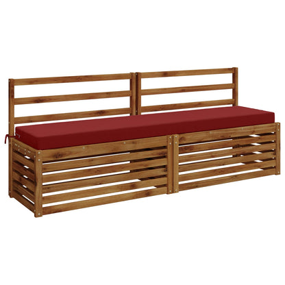 vidaXL 2-Piece Bench Cushions SOEST 2 pcs 100% Polyester Wine Red