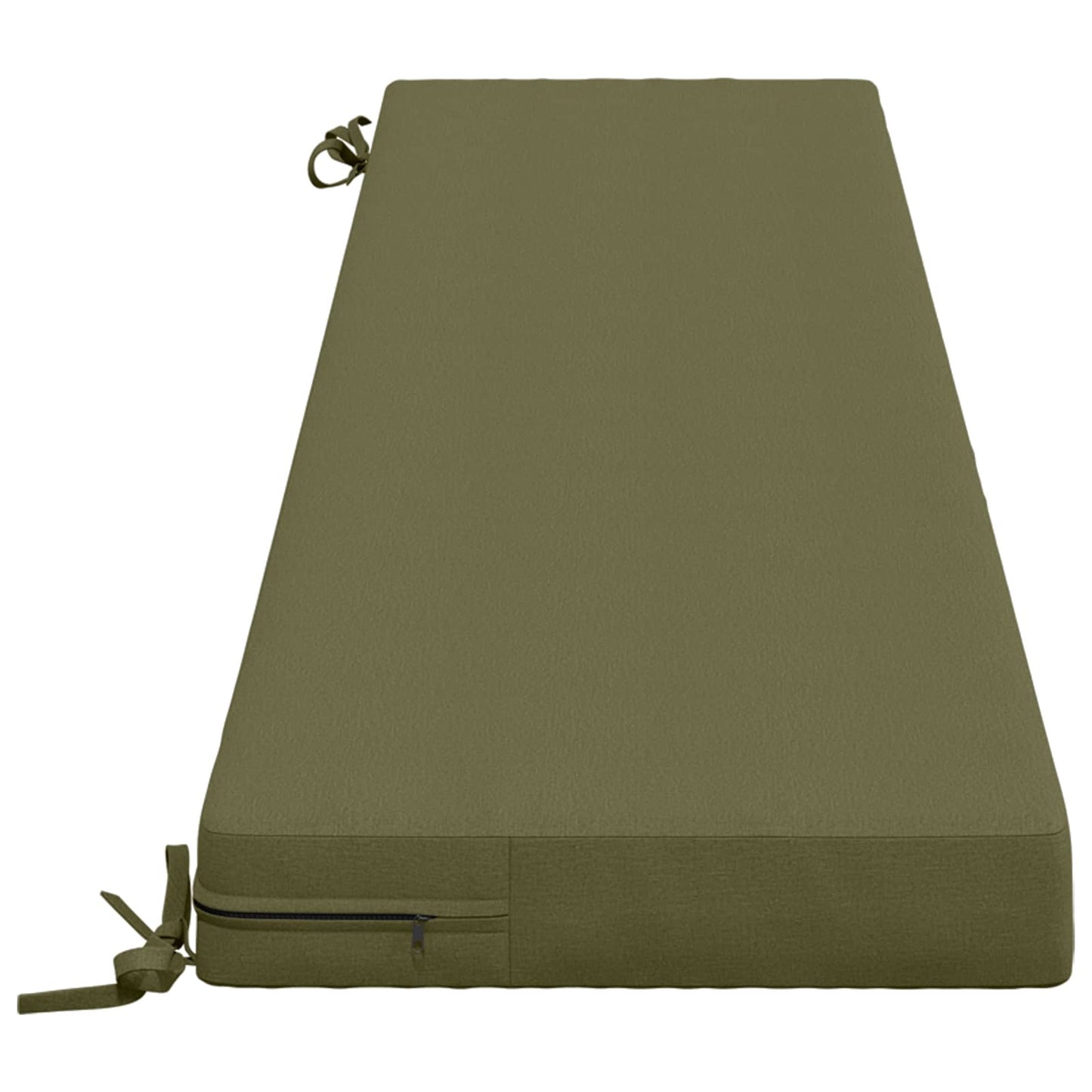 vidaXL Bench Cushion SOEST 100% Polyester Olive Green 180 x 40 x 8 cm