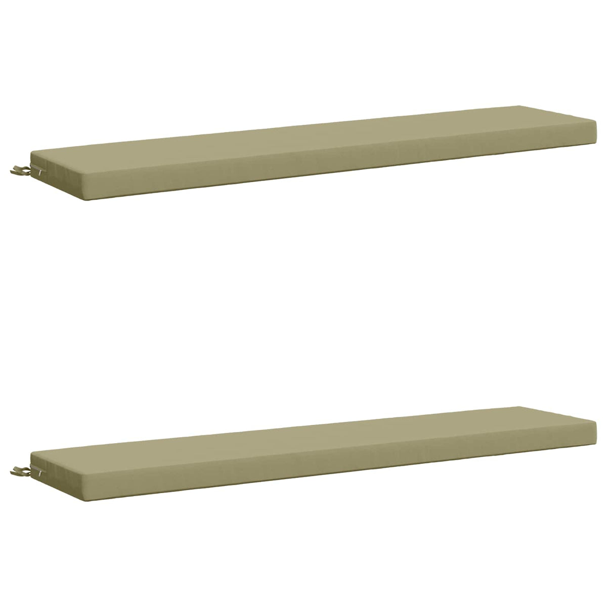 vidaXL 2-Piece Bench Cushions SOEST 2 pcs 100% Polyester Light Green