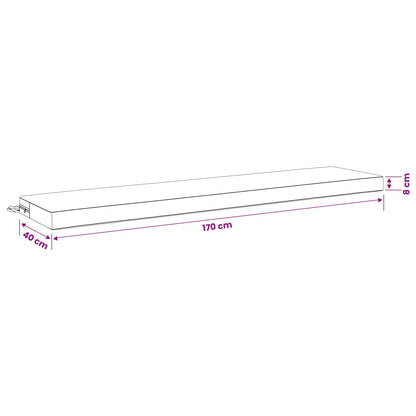 vidaXL Bench Cushion SOEST 100% Polyester Taupe 180 x 40 x 8 cm