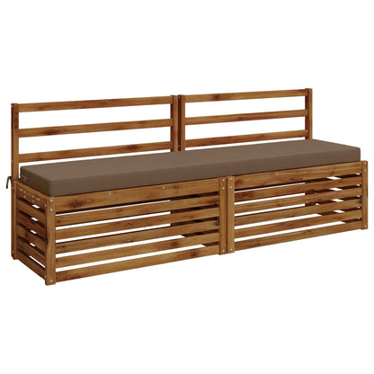 vidaXL 2-Piece Bench Cushions SOEST 2 pcs 100% Polyester Taupe