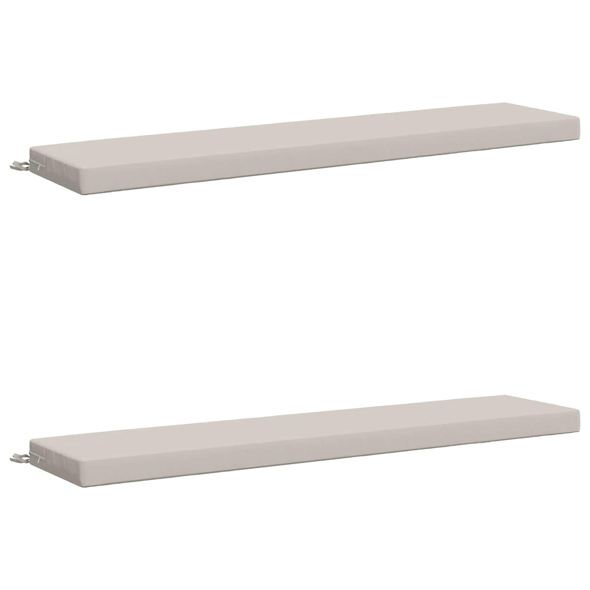 vidaXL 2-Piece Bench Cushions SOEST 2 pcs 100% Polyester White