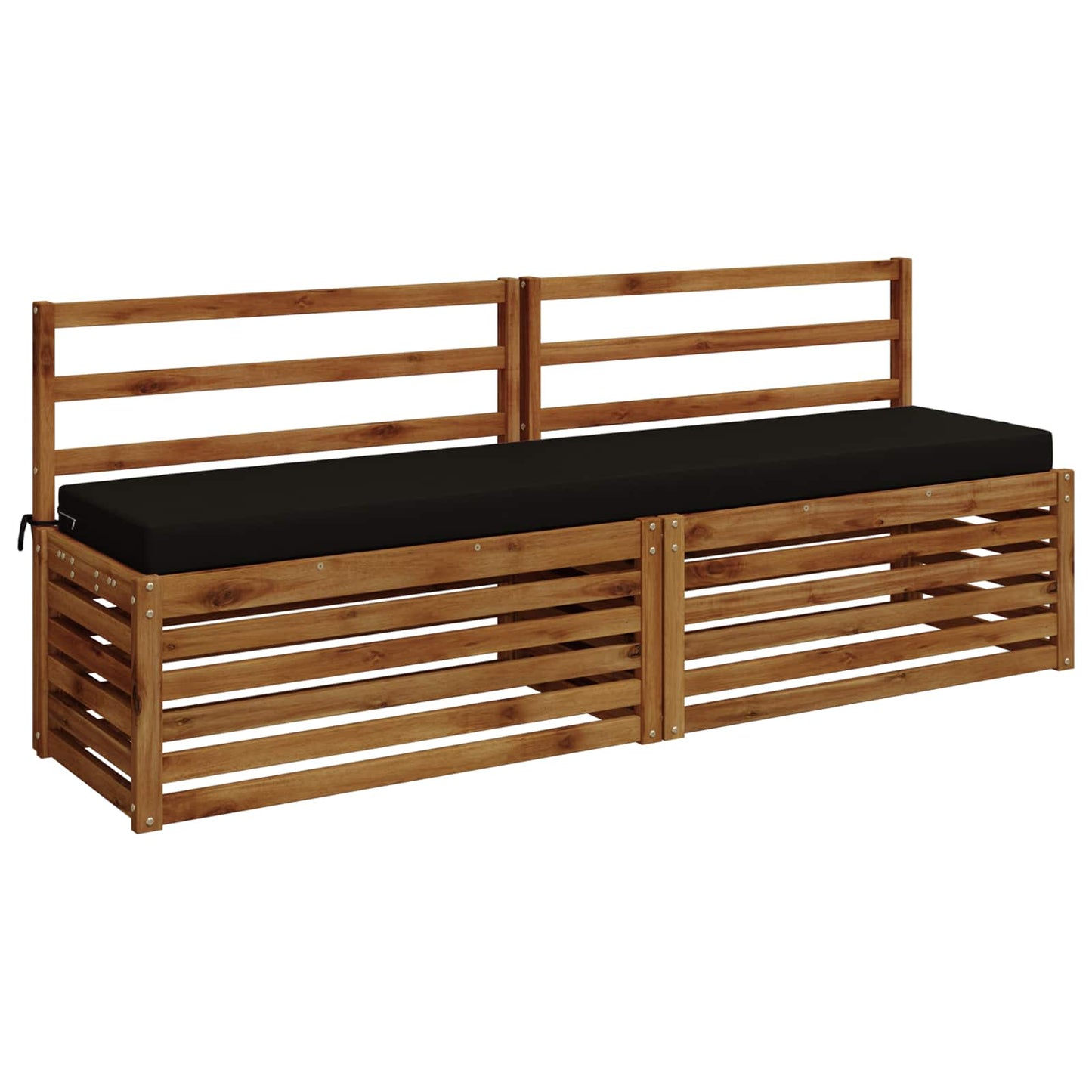 vidaXL Bench Cushion SOEST 100% Polyester Black 180 x 40 x 8 cm