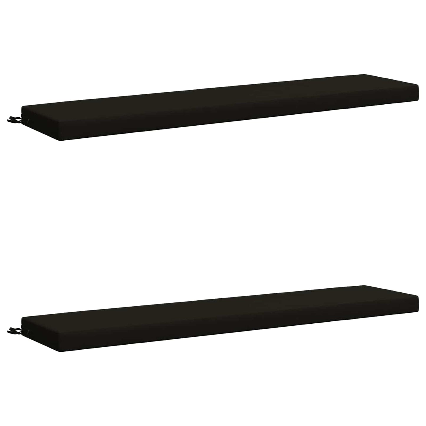 vidaXL 2-Piece Bench Cushions SOEST 2 pcs 100% Polyester Black