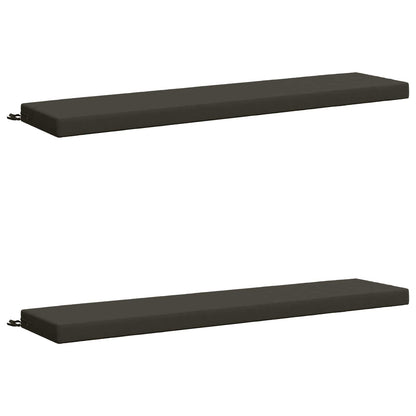 vidaXL 2-Piece Bench Cushions SOEST 2 pcs 100% Polyester Anthracite