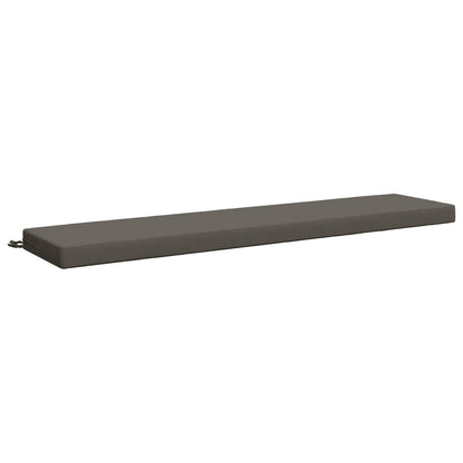 vidaXL Bench Cushion SOEST 100% Polyester Grey 180 x 40 x 8 cm