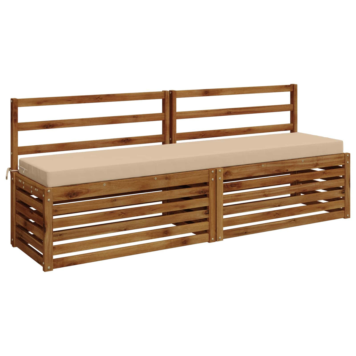 vidaXL 2-Piece Bench Cushions SOEST 2 pcs 100% Polyester Cream