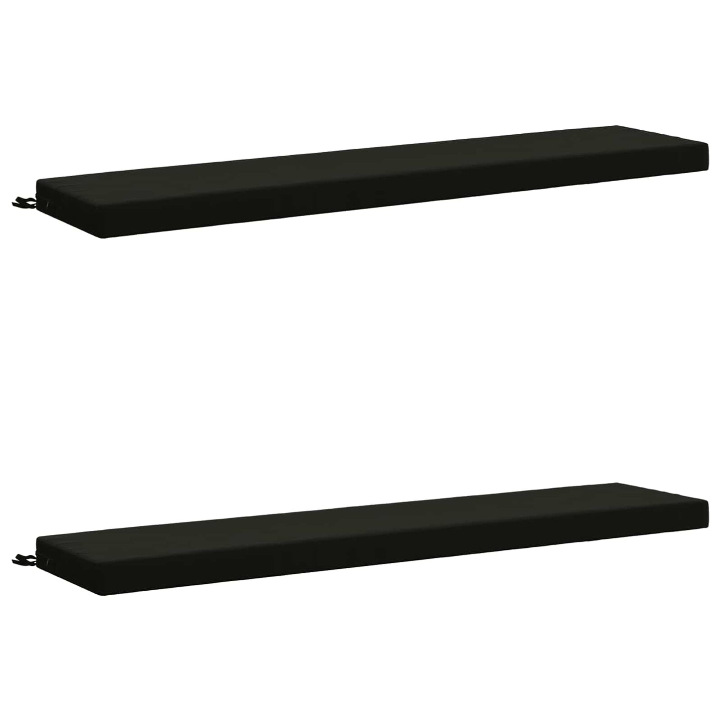vidaXL 2-Piece Bench Cushions SOEST 2 pcs 100% Polyester Black