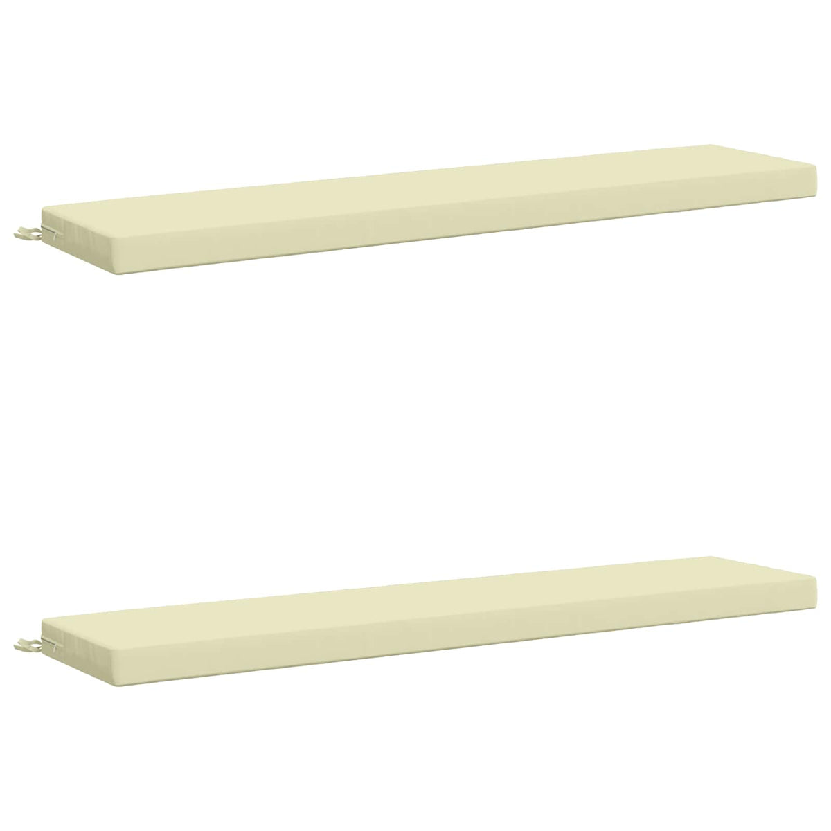 vidaXL 2-Piece Bench Cushions SOEST 2 pcs 100% Polyester Cream