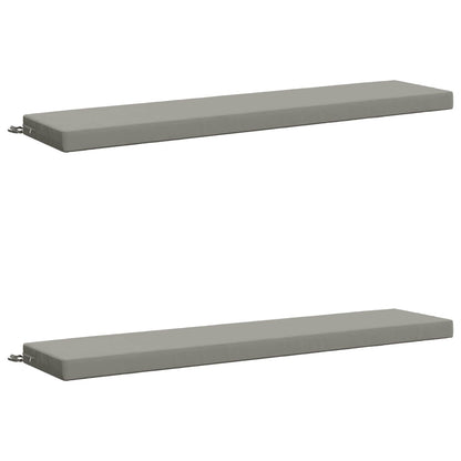 vidaXL 2-Piece Bench Cushions SOEST 2 pcs 100% Polyester Grey