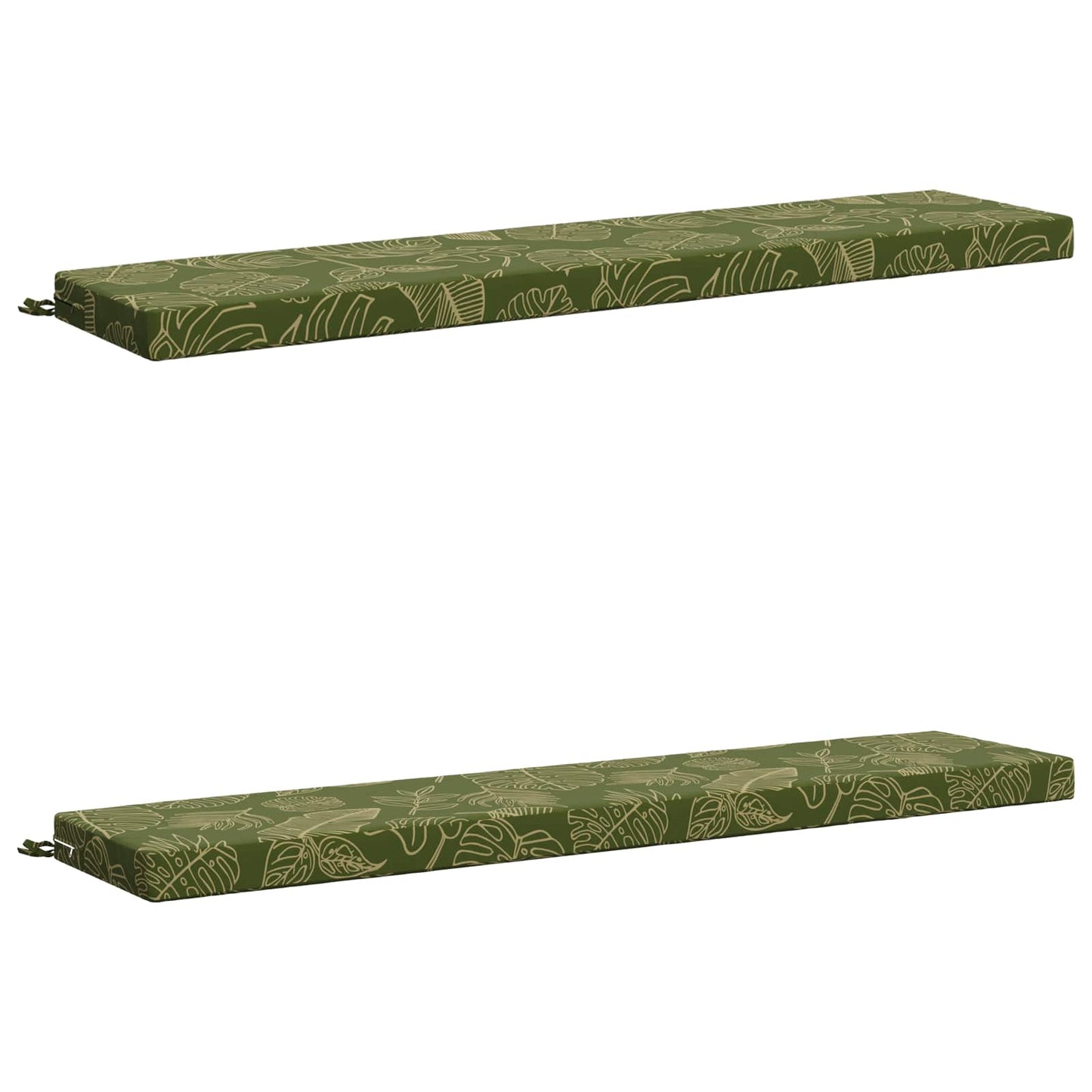 vidaXL 2-Piece Bench Cushions SOEST 2 pcs 100% Polyester Leaf Design
