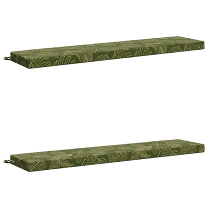 vidaXL 2-Piece Bench Cushions SOEST 2 pcs 100% Polyester Leaf Design