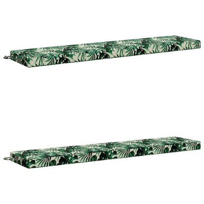 vidaXL 2-Piece Bench Cushions SOEST 2 pcs 100% Polyester Leaf Pattern