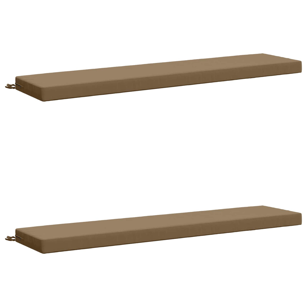 vidaXL 2-Piece Bench Cushions SOEST 2 pcs 100% Polyester Taupe
