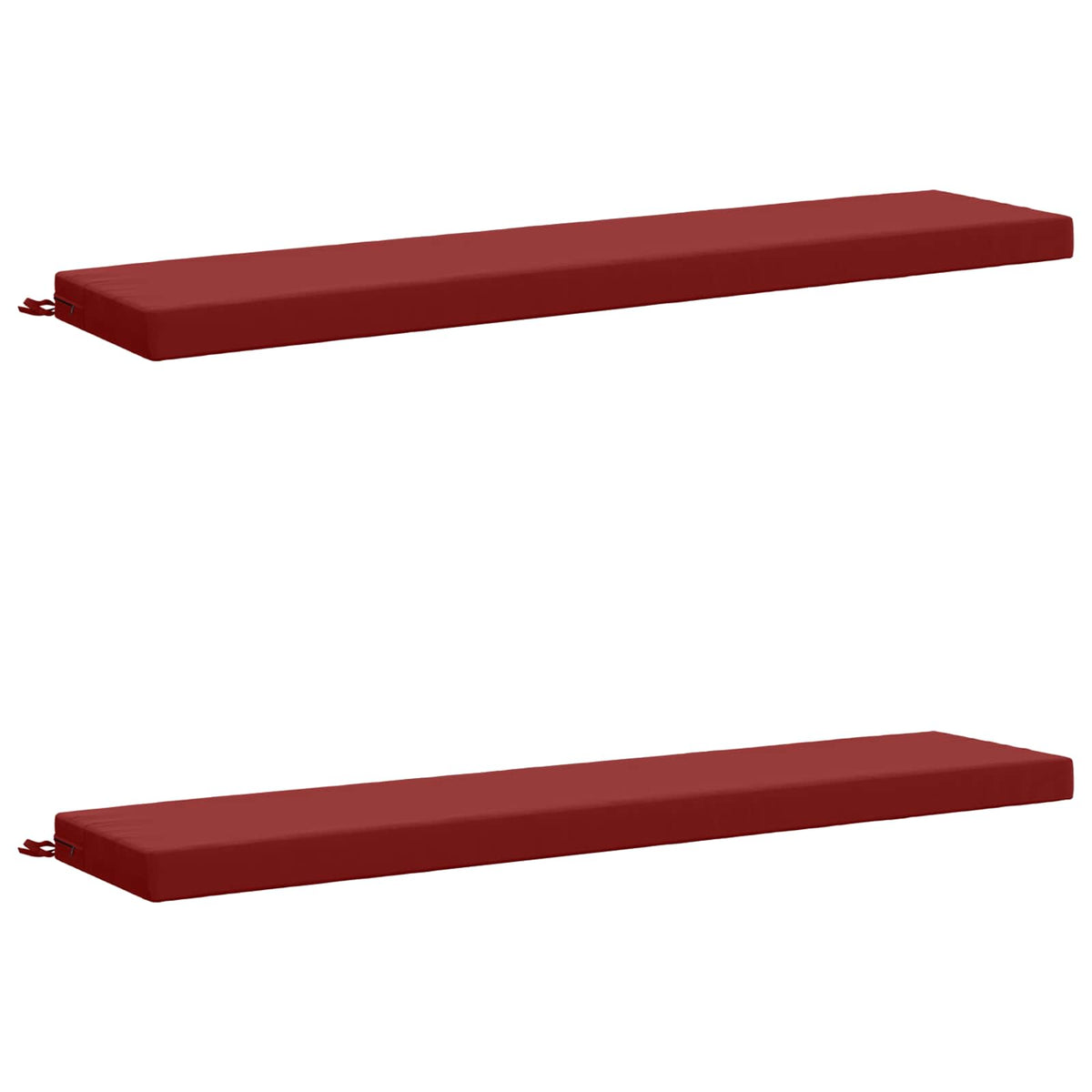 vidaXL 2-Piece Bench Cushions SOEST 2 pcs 100% Polyester Wine Red