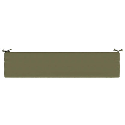 vidaXL Bench Cushion SOEST 100% Polyester Olive Green 200 x 40 x 8 cm