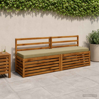 vidaXL 2-Piece Bench Cushions SOEST 2 pcs 100% Polyester Light Green