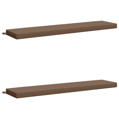vidaXL 2-Piece Bench Cushions SOEST 2 pcs 100% Polyester Taupe
