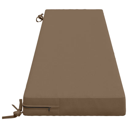 vidaXL 2-Piece Bench Cushions SOEST 2 pcs 100% Polyester Taupe