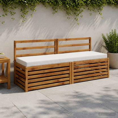 vidaXL 2-Piece Bench Cushions SOEST 2 pcs 100% Polyester White