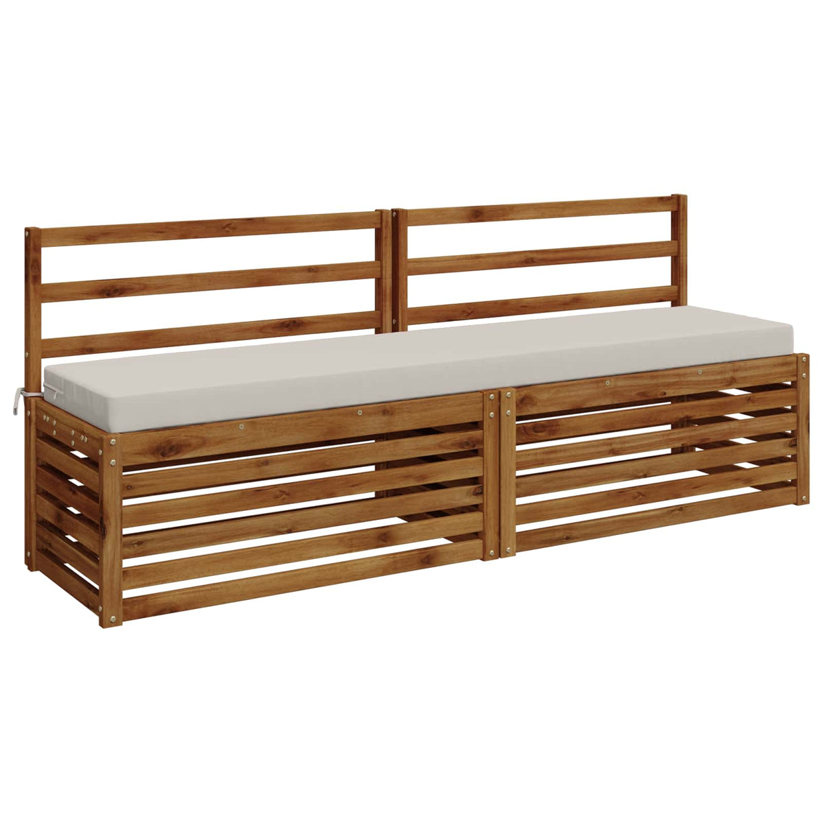 vidaXL 2-Piece Bench Cushions SOEST 2 pcs 100% Polyester White