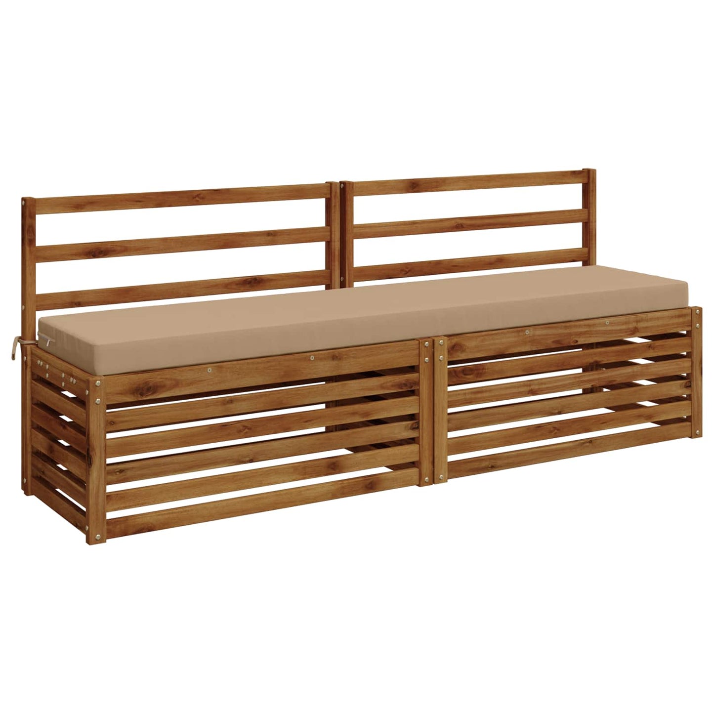 vidaXL Bench Cushion SOEST 100% Polyester Sand 200 x 40 x 8 cm