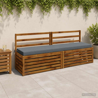 vidaXL 2-Piece Bench Cushions SOEST 2 pcs 100% Polyester Blue