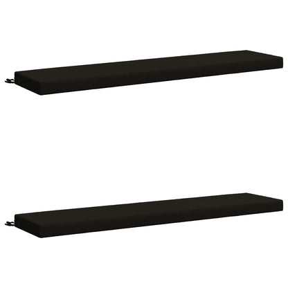 vidaXL 2-Piece Bench Cushions SOEST 2 pcs 100% Polyester Black